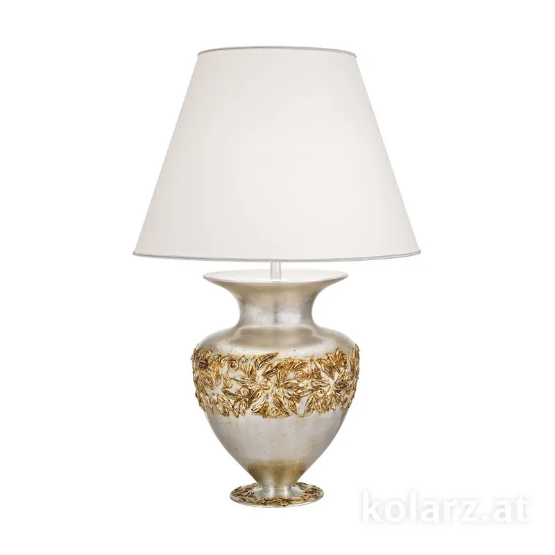 Tischleuchte ANFORA, Libertà Silver/Antique, Höhe 90 Highlight