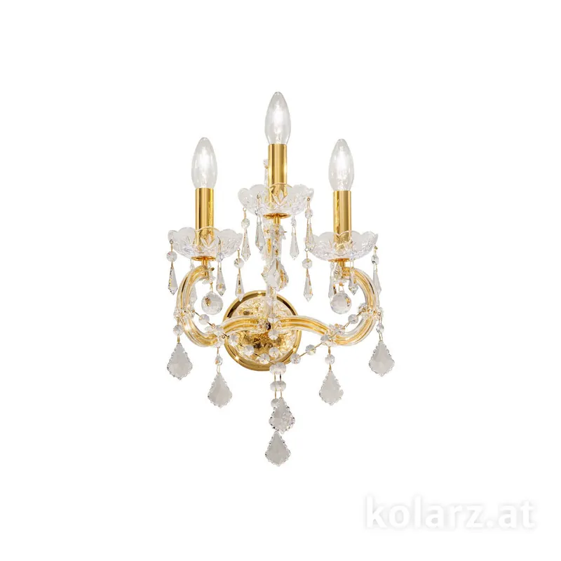 Wandleuchte BELVEDERE, KOLARZ Pure Kristalle, 24 Karat Gold, 28/42/25 Begrenztes Angebot