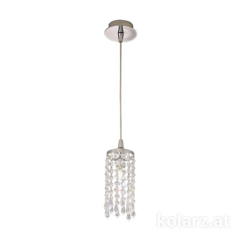 Pendelleuchte CHARLESTON, KOLARZ Pure Kristalle, Chrom, Ø9 Ausverkauf