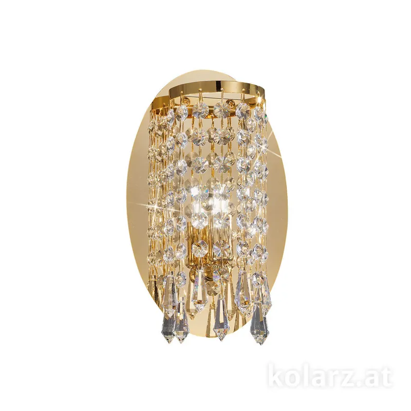 Wandleuchte CHARLESTON, 24 Karat Gold, 15/23/9 Kostenfreie Lieferung
