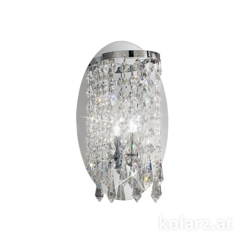 Neue Kollektion Wandleuchte CHARLESTON, KOLARZ Pure Kristalle, Chrom, 15/23/9