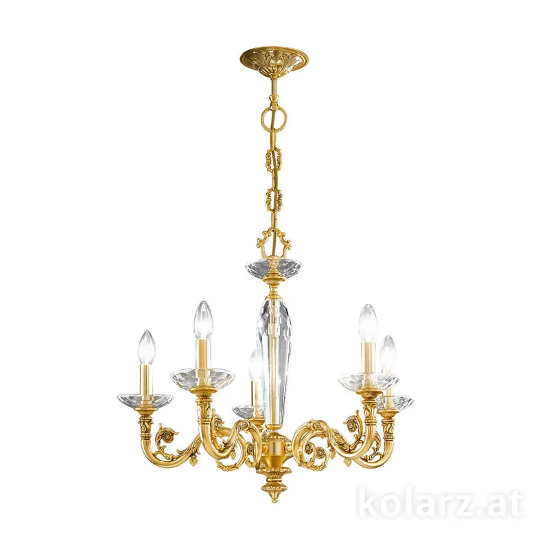Jetzt Kaufen Luster CONTARINI, 24 Karat Gold, Ø65, 5-flammig