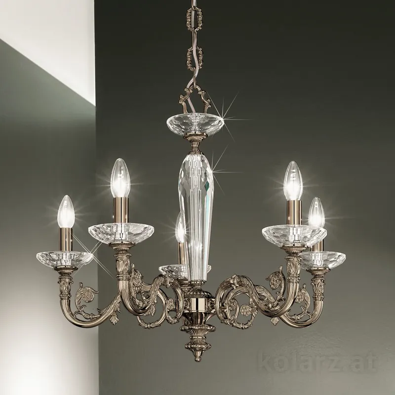 Luster CONTARINI, Altmessing, Ø65, 5-flammig Preis Gesenkt