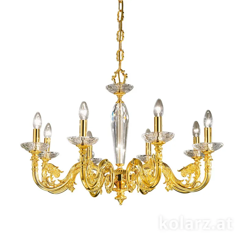 Neue Ware Luster CONTARINI, 24 Karat Gold, Ø85, 8-flammig