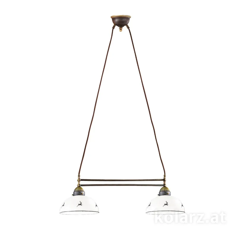 Luster NONNA, Altmessing, 64, 2-flammig Abverkauf
