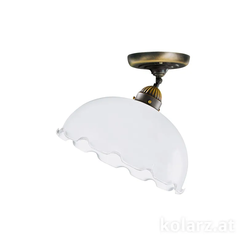 Deckenleuchte NONNA, mundgeblasen, Altmessing, Ø30 Top-Angebot