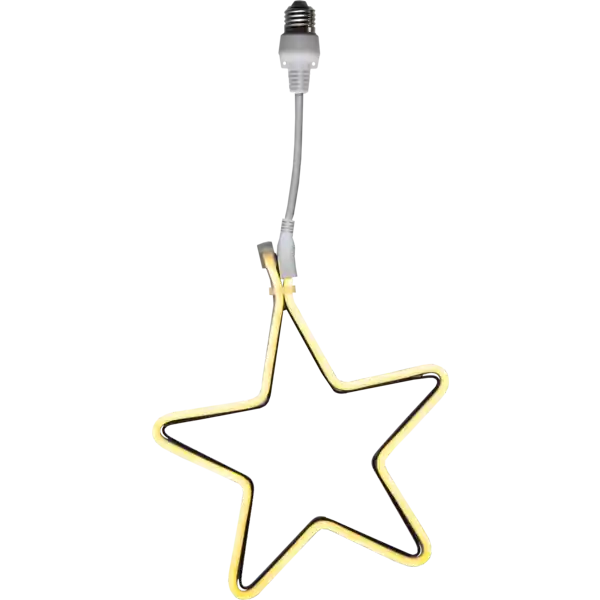 Zubehör für Lichterkette ""Partylight"" Stern, ca. 52x26 cm, warmwhite, E27 Kabellänge: 11 cm, für d Markenprodukt