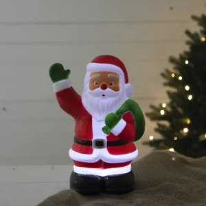 Zertifiziert LED-Steckfigur "Santa on Stick", 28 x 18cm, bunt