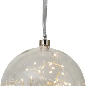 "Glow" Glaskugel mit 80 warmwhite LED, ca. 20 cm Ø Letzte Chance