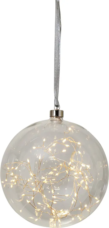 "Glow" Glaskugel mit 80 warmwhite LED, ca. 20 cm Ø Letzte Chance