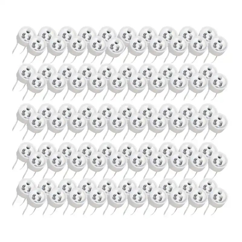 100 x GU10 Fassung Keramik Lampenfassung LED Halogen mit Kabel Kostenloser Versand