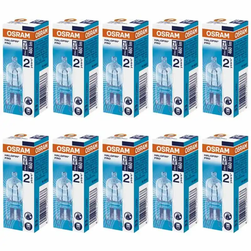 10 x Osram G9 Eco Halogen Stiftsockellampe 230V 35W = 40W Halogenlampe Stiftsockellampen 66733 Zertifiziert