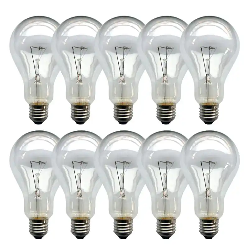 Begrenztes Angebot 10 x Glühbirne 150W E27 klar Glühlampe 150 Watt Glühbirnen Glühlampen