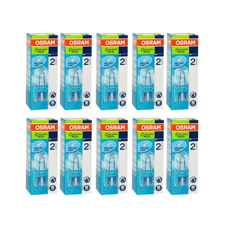 10 x Osram G9 Eco Halogen Stiftsockellampe 230V 20W = 25W Halogenlampe Stiftsockellampen Preisreduziert