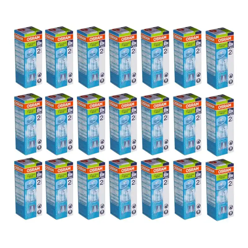 Top-Seller 20 x Osram G9 Eco Halogen Stiftsockellampe 230V 20W = 25W Halogenlampe Stiftsockellampen