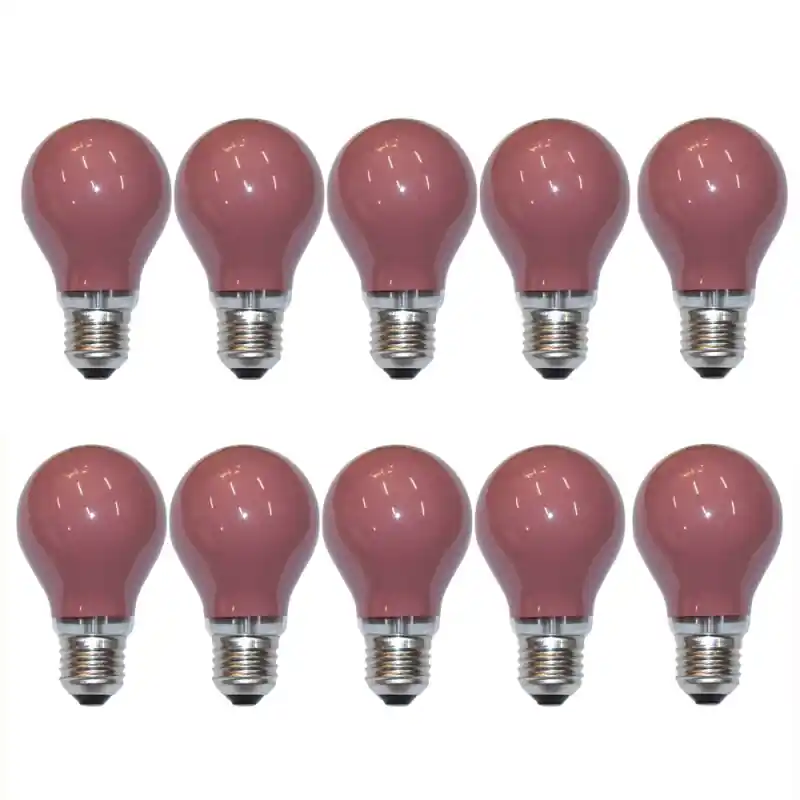 Kostenloser Rückversand 10 x Glühbirne 25W E27 ROT Glühlampe 25 Watt Glühbirnen Glühlampen bunt