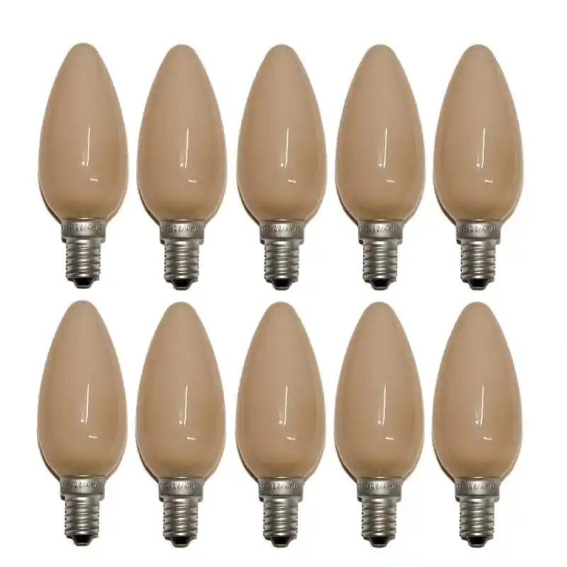 10 x Glühbirne Kerze Softone Flame Cappuccino 40W E14 Glühlampe 40 Watt Glühbirnen Glühlampen Neu Im Sortiment