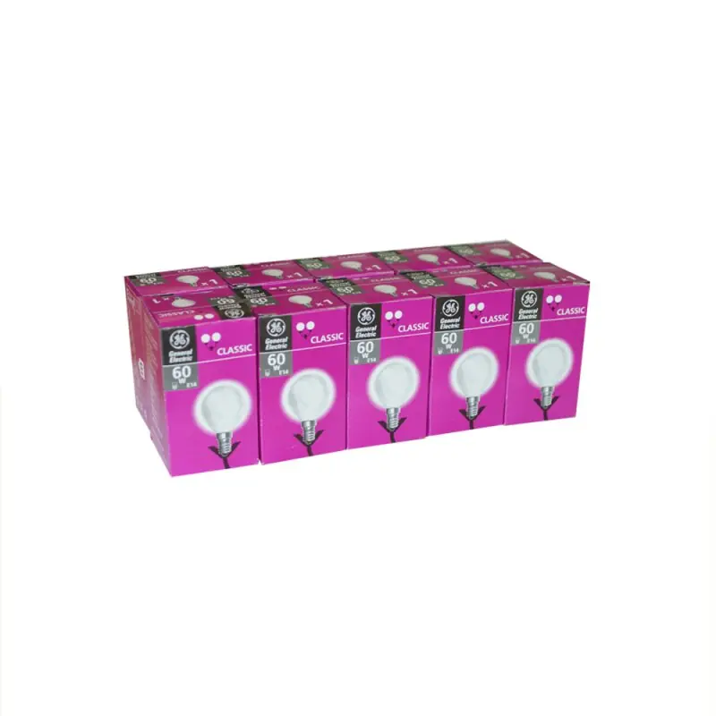 10 x GE Glühbirne Tropfen 60W E14 MATT Glühlampe 60 Watt Glühbirnen Glühlampen Sonderangebot