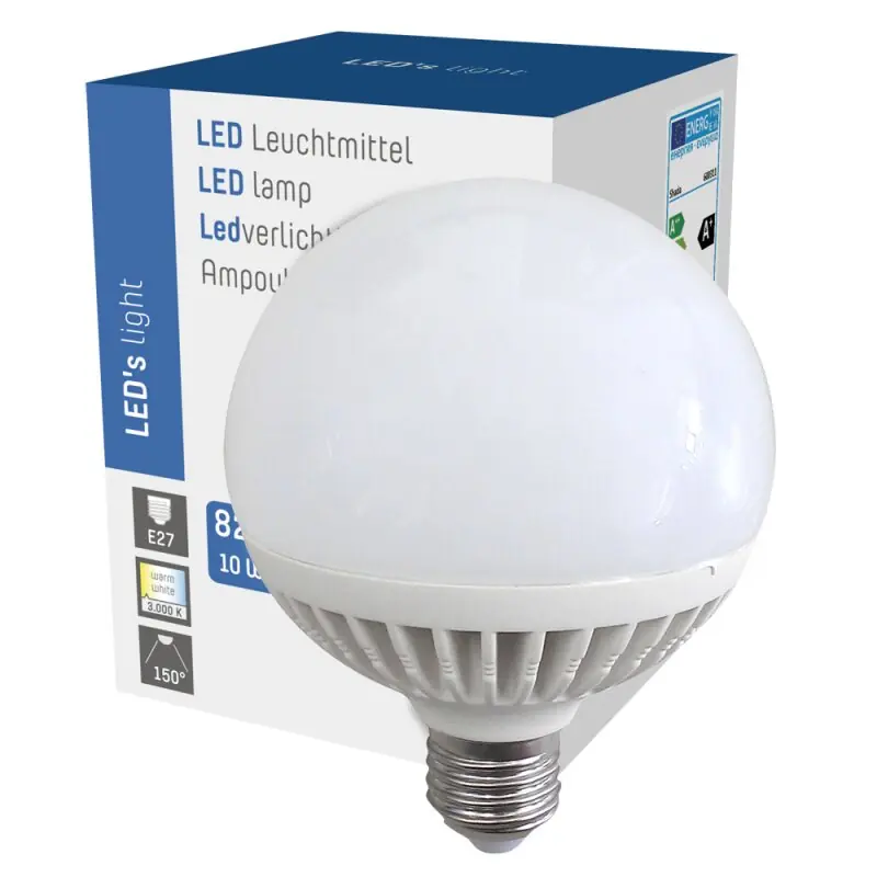 Expressversand LED Globe G95 10W = 60W 820 Lumen matt E27 warmweiß 3000K 150°