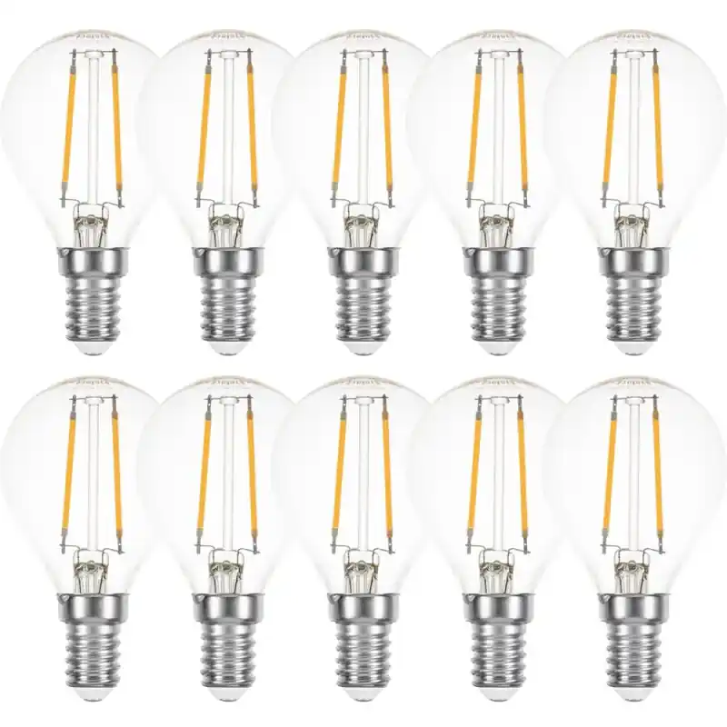 Angebot 10 x LED Filament Tropfen 2W = 25W E14 Klar Glühfaden 360° warmweiß 2700K 220lm