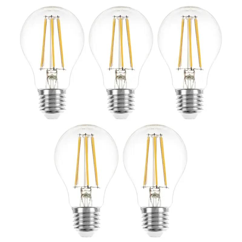 Preisknaller 5 x LED Filament Glühbirne 4W = 40W E27 Glühlampe Glühfaden warmweiß 2700K