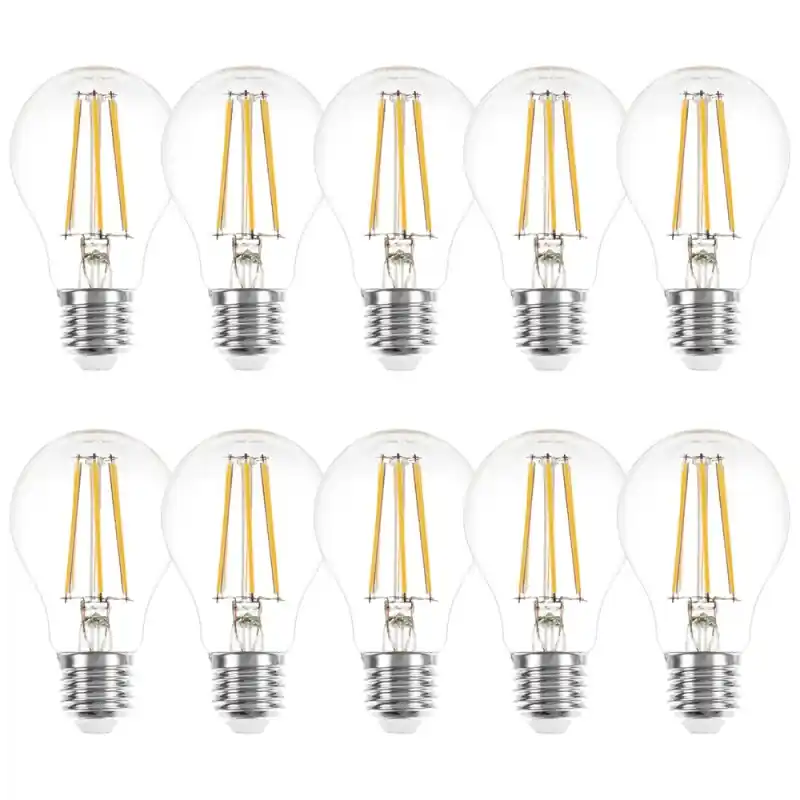 Bestpreis 10 x LED Filament Leuchtmittel Birnenform 4W = 40W E27 Glühfaden warmweiß 2700K 360°
