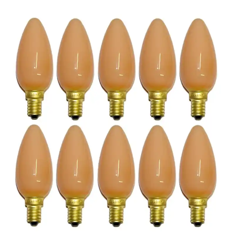 Sale 10 x Glühbirne Kerze Softone Flame Terracotta 25W E14 Glühlampe 25 Watt Glühbirnen Glühlampen