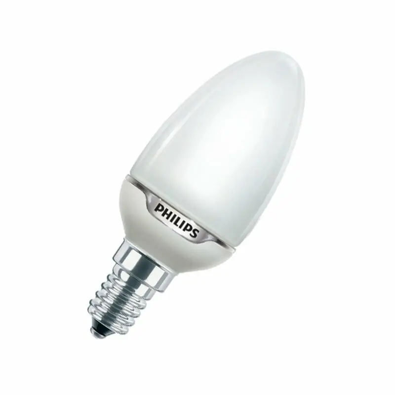 Philips ESL Energiesparlampe Kerze 5W E14 827 warmweiß 2700K Softone Mini Begrenztes Angebot