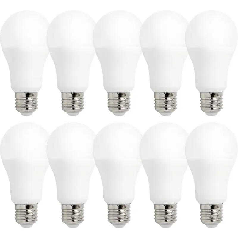 Kostenfreie Lieferung 10 x LED Leuchtmittel 7W = 40W E27 matt 600lm warmweiß 3000K 270° *Sonderangebot*