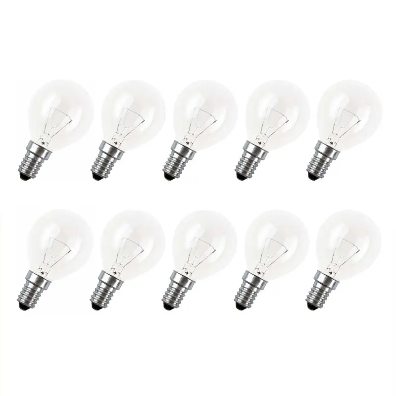10 x Tropfen Glühbirne 15W E14 klar Glühlampe 15 Watt Glühbirnen Glühlampen Knallerangebot