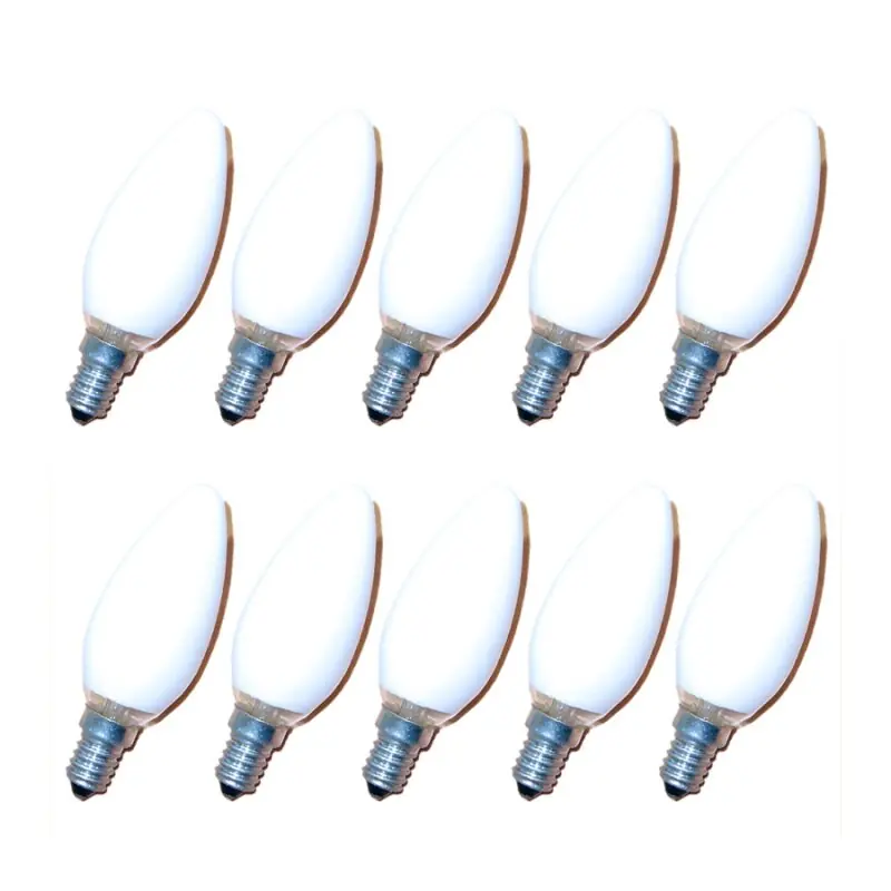 Bestseller 10 x Dura Glühbirne Kerze 60W E14 OPAL weiß Softone Glühbirnen Glühlampen Glühlampe 60 Watt matt