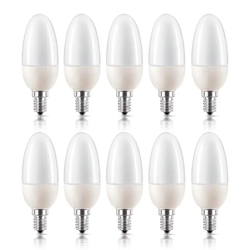 Abverkauf 10 x Philips Softone Energiesparlampe Kerze 5W = 21W E14 190lm warmweiß 2700K