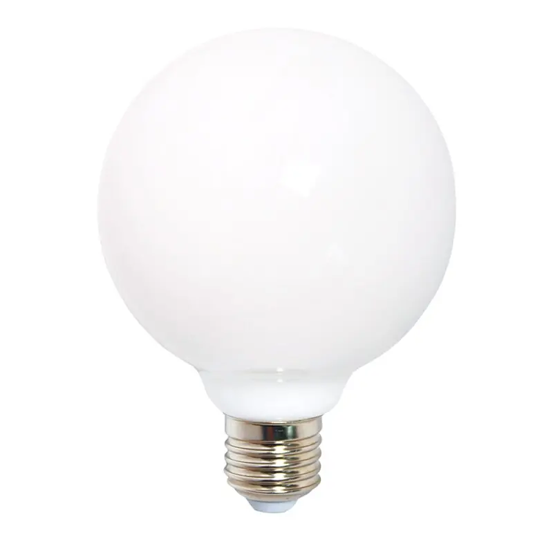 Geprüft LED Leuchtmittel Glühbirne G80 8W = 60W E27 opal 360° warmweiß 2700K