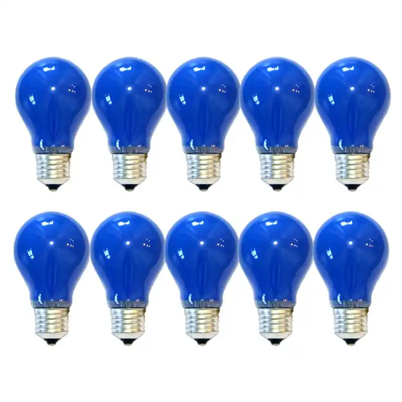 10 x Glühbirne 15W E27 Blau Glühlampe 15 Watt Glühbirnen Glühlampen Echt