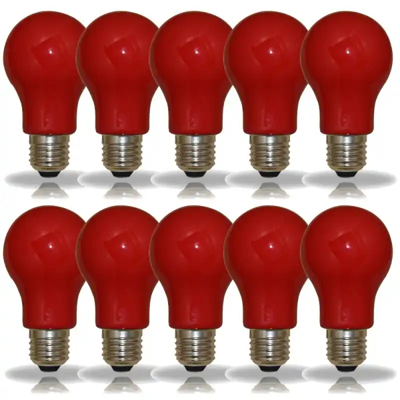 Finale Aktion 10 x LED Leuchtmittel Birnenform 3W = 25W E27 ROT Innen- & Außenbereich Party