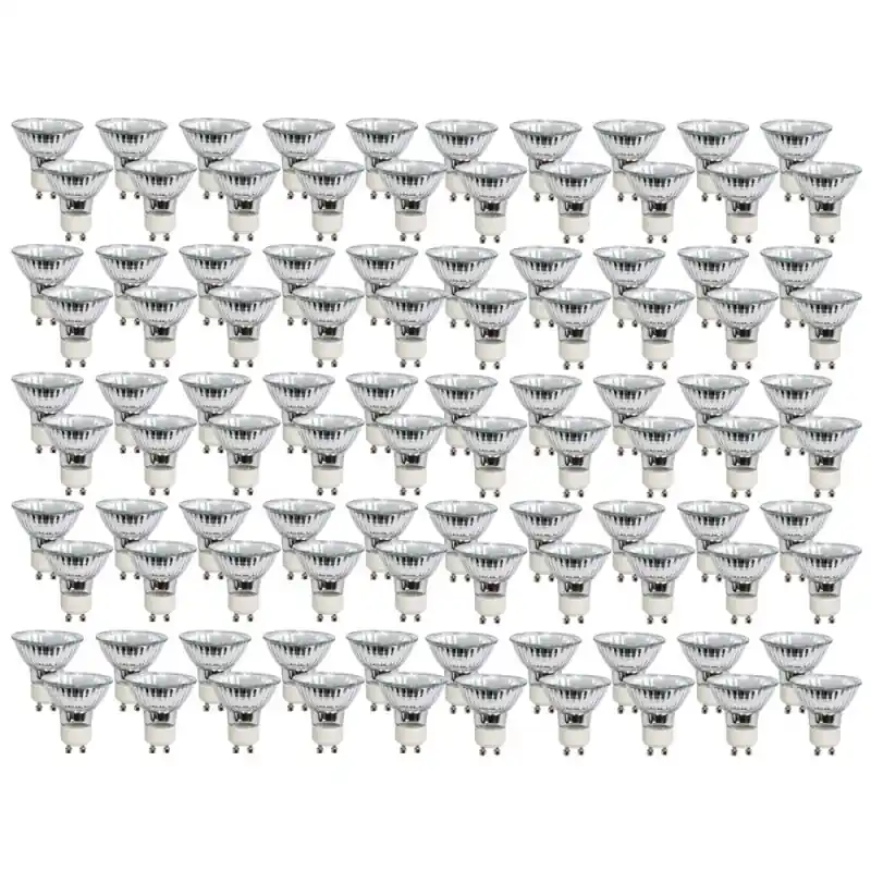 100 x Halogenlampe Reflektor 35W GU10 Alu 230V warmweiß dimmbar 35° Beliebt