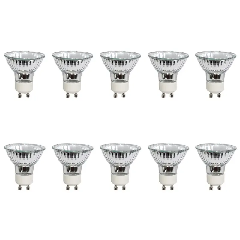 10 x Halogenlampe Reflektor 50W GU10 Alu 230V 38° Kostenfreie Lieferung