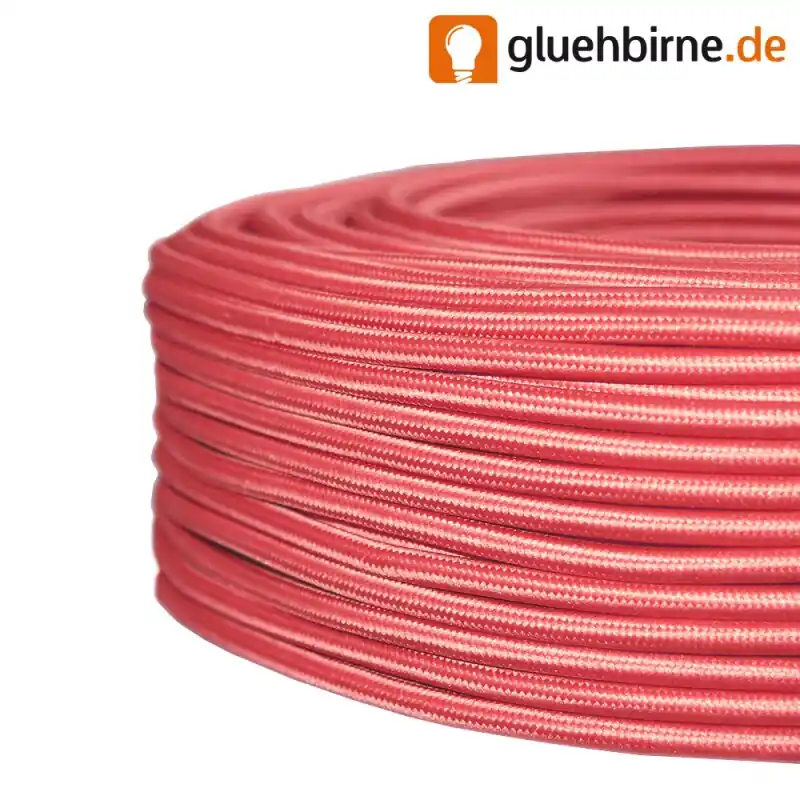 Textilkabel rot 3 Adern H03VV-F 3*0,75mm² Kostenloser Versand