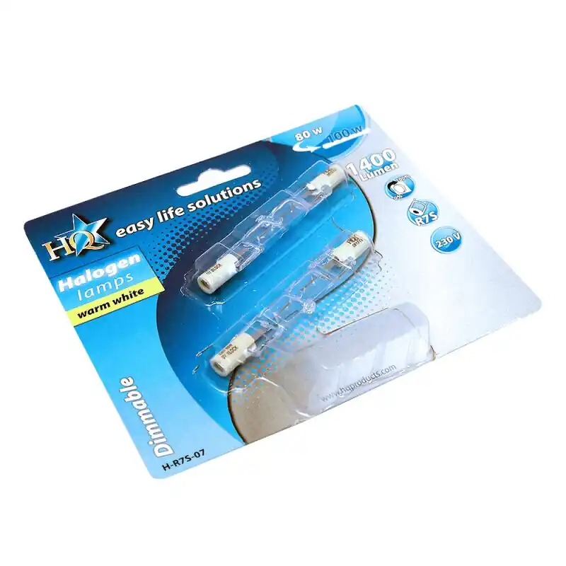 Zertifiziert 2 x Eco Halogen Stab 80W = 100W R7s klar 78mm warmweiß dimmbar
