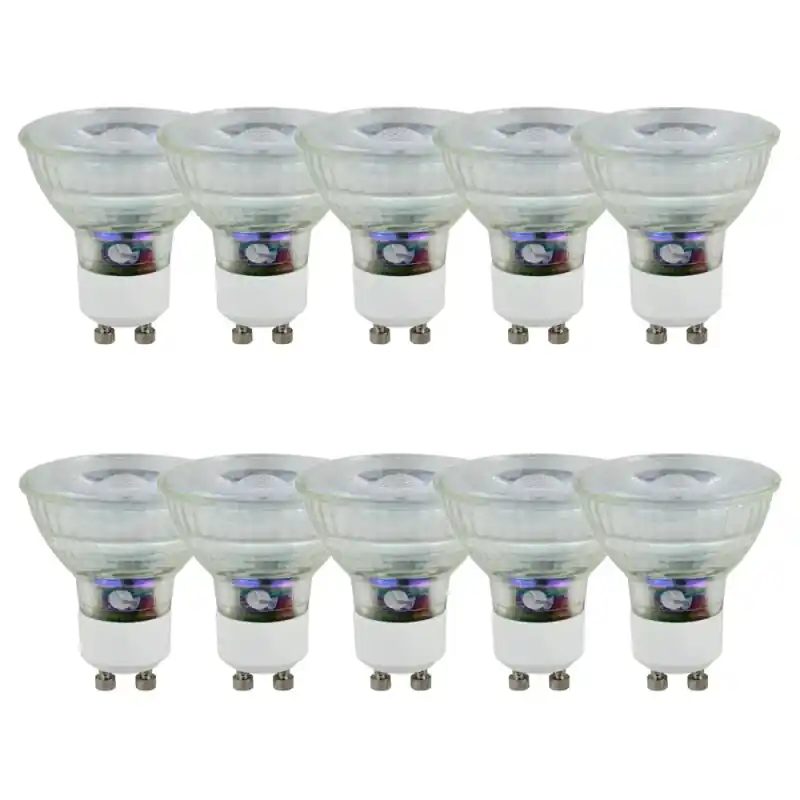 Knallerangebot 10 x LED Premium Glas Reflektor GU10 5W = 50W 350lm warmweiß 2700K 38° DIMMBAR