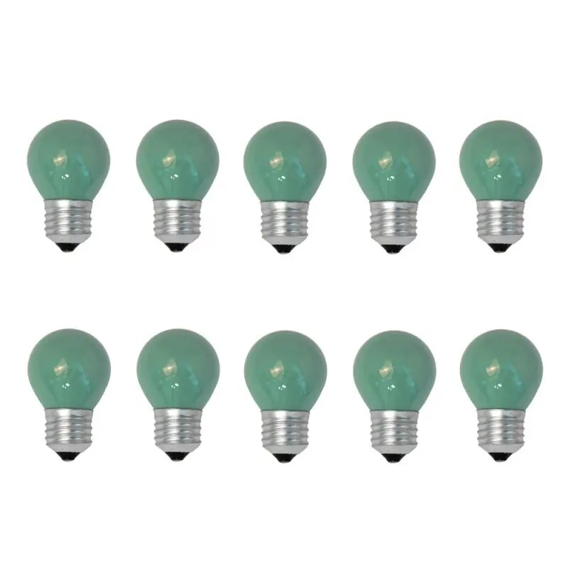 10 x Tropfen Glühbirne 25W E27 Grün Glühlampe 25 Watt Glühbirnen Kugel Preiswert