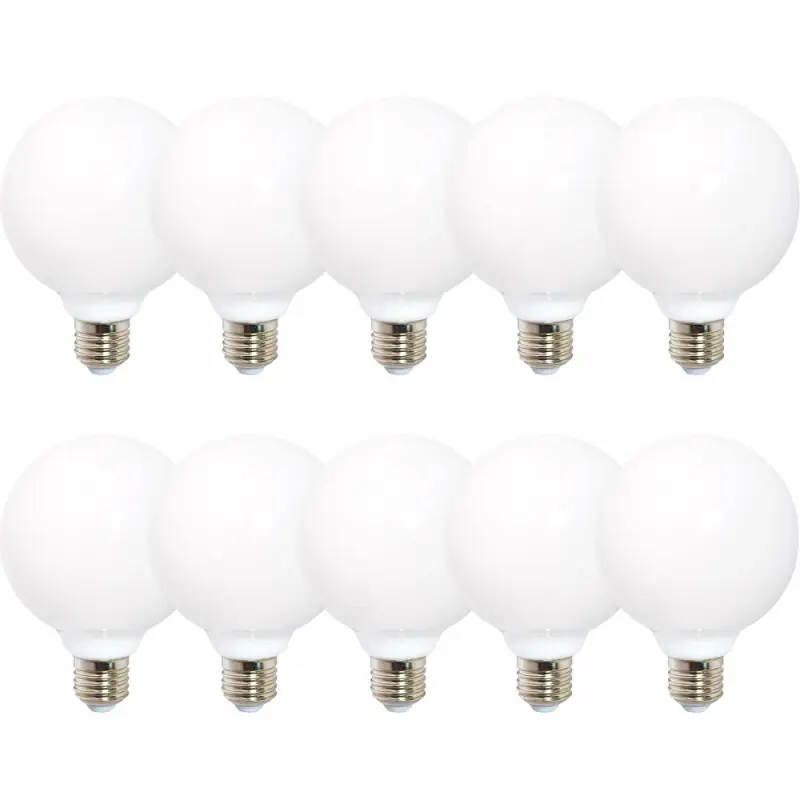 10 x LED Filament Leuchtmittel Globe G125 8W = 60W E27 opal matt 360° warmweiß 2700K Top-Preis