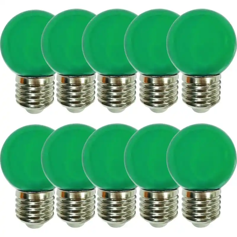10 x LED Leuchtmittel Tropfen Kugel 2W E27 360° GRÜN Direkt Vom Hersteller