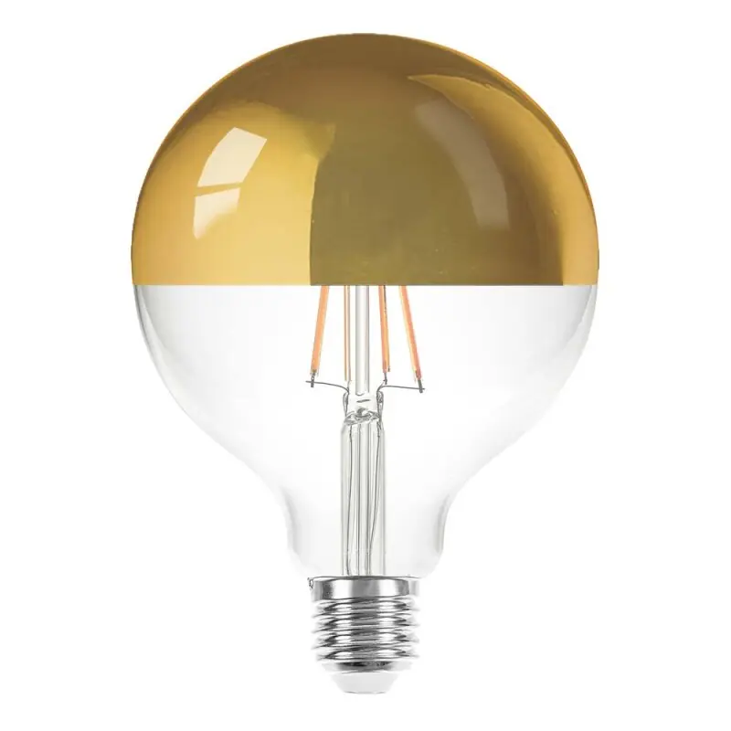LED Filament Globe G125 8W = 60W E27 Kopfspiegel Gold 840lm extra warmweiß 2200K Retro Sonderaktion