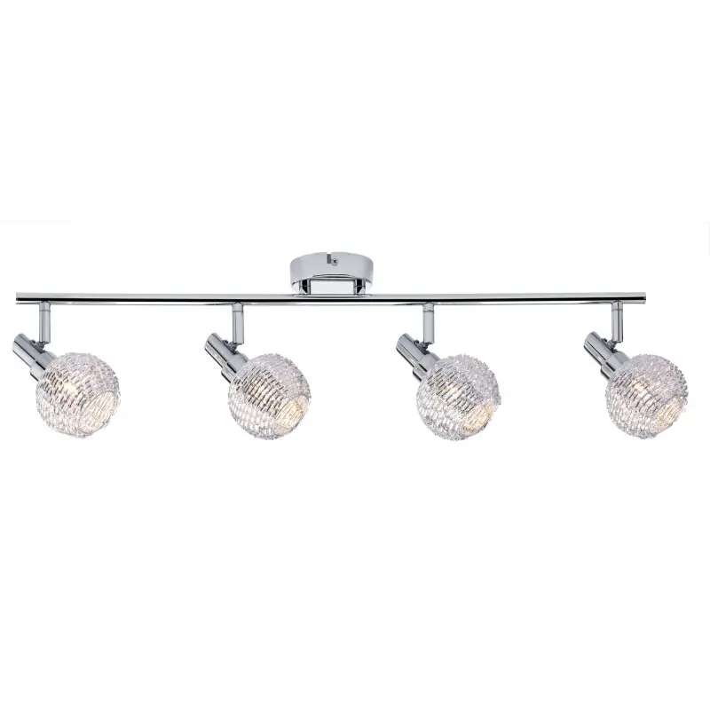 Highlight Paulmann Deckenleuchte Curl Spotlights 4 x 42W G9 Halogen warmweiß 2900K dimmbar Chrom