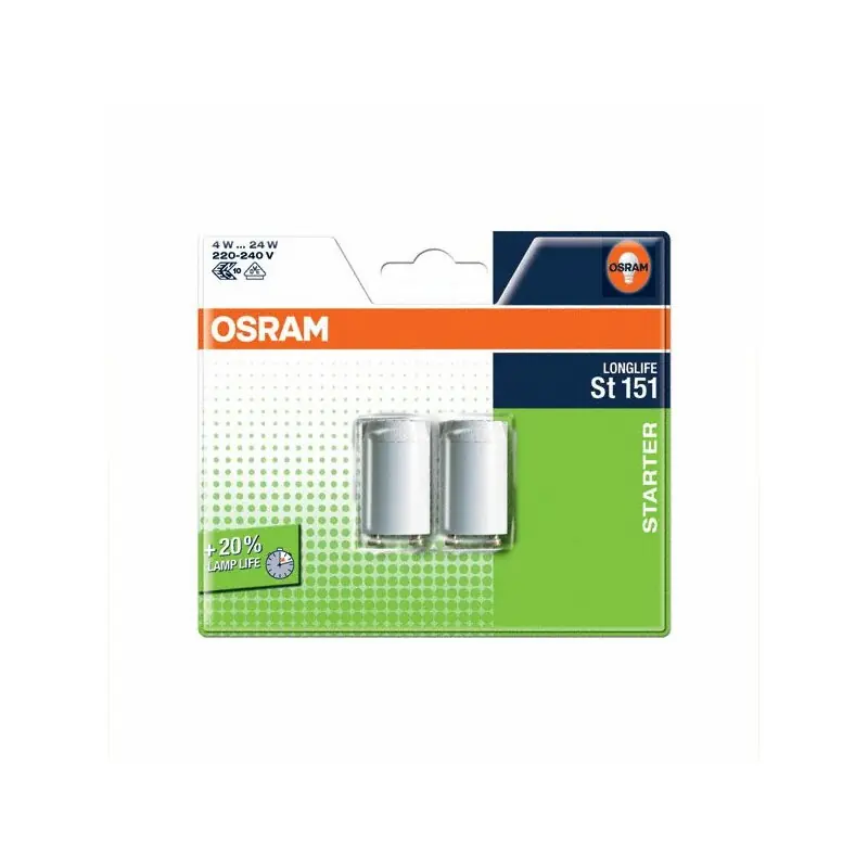 Nur Heute 2 x Osram Starter Longlife ST151 4-22W 230V Reihenschaltung