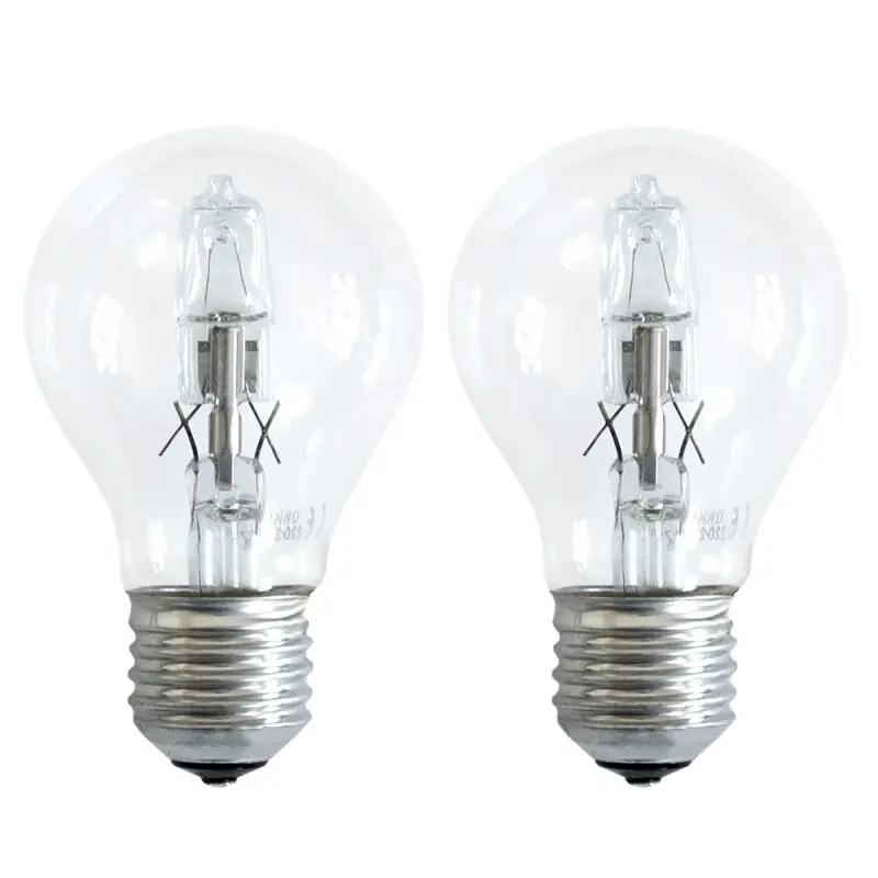 2 x Eco Halogen Glühbirne 28W = 40W / 35W E27 klar dimmbar Glühlampe 2000h warmweiß 2700K Markenprodukt
