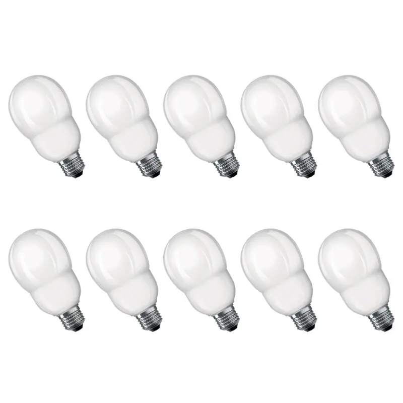 10 x Osram ESL Energiesparlampe Dulux Classic P Tropfen 6W E27 827 warmweiß 2700K Kracherpreis