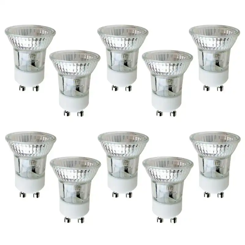 10 x Halogen Reflektor klein 20W GU10 MR11 35mm 230V flood 30° warmweiß dimmbar Highlight