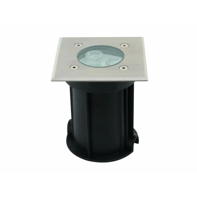 Ritos LED's Garden LED Garten Einbaustrahler eckig 100mm 3W silber kaltweiß 6000K Rabatt